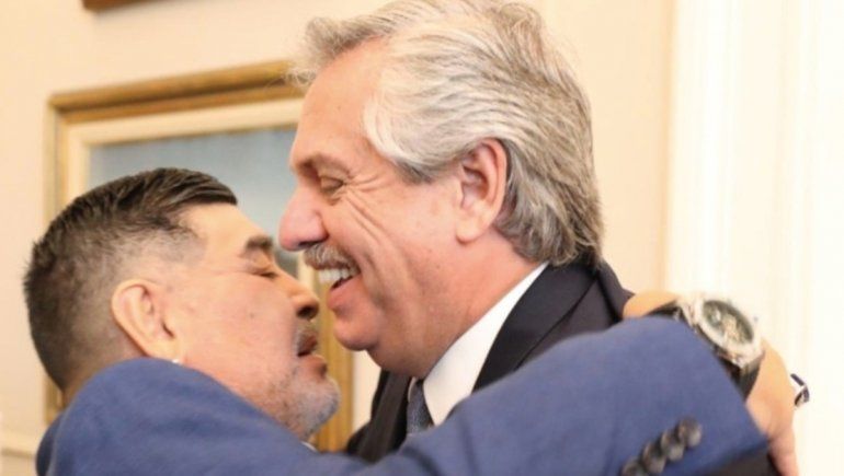 Se cumplió un año de la visita de Diego Maradona a Alberto Fernández