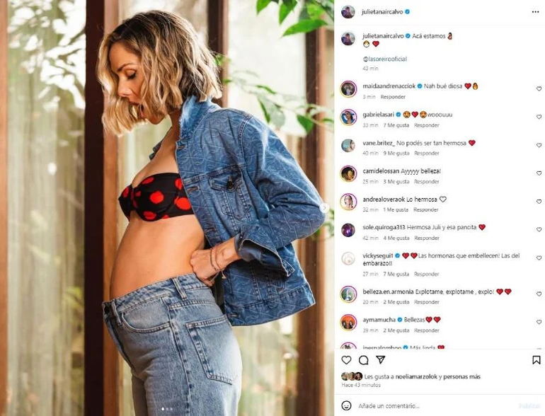 El posteo de Julieta Nair Calvo. El posteo de Julieta Nair Calvo.