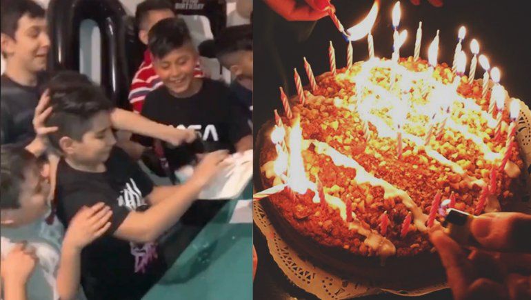 Twitter: fingió desmayarse luego de ser lanzado a su pastel de cumpleaños