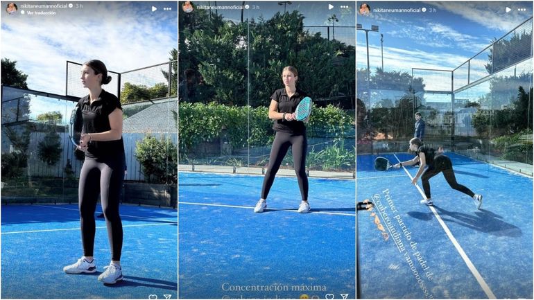 Indiana Cubero fue a jaguar el pádel