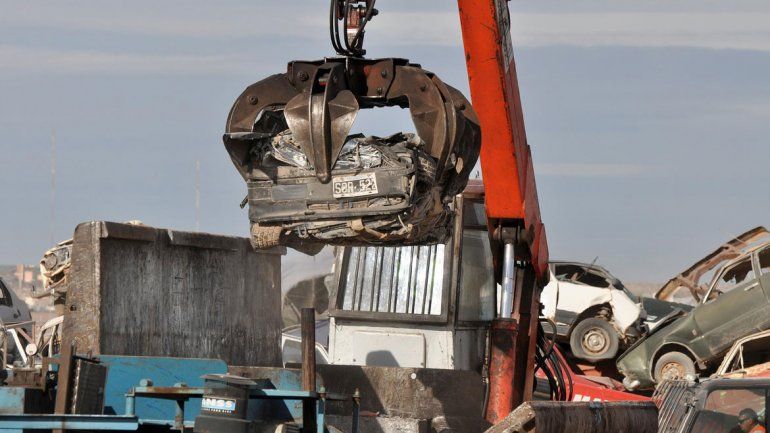 La compactadora de chatarra