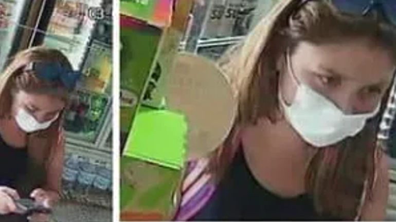 Aixa Salvo capturada por las cámaras de un comercio durante una de sus estafas. Aixa Salvo capturada por las cámaras de un comercio durante una de sus estafas.