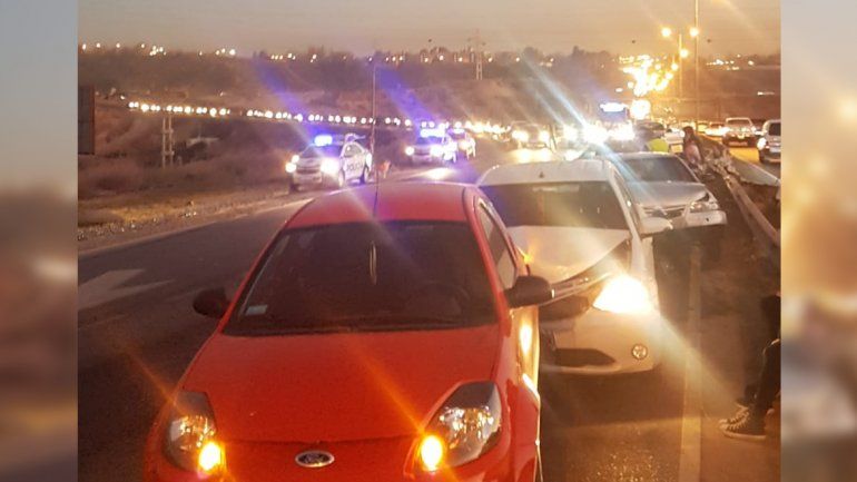 Choque en cadena en el Cañadón de las Cabras: ocho autos involucrados