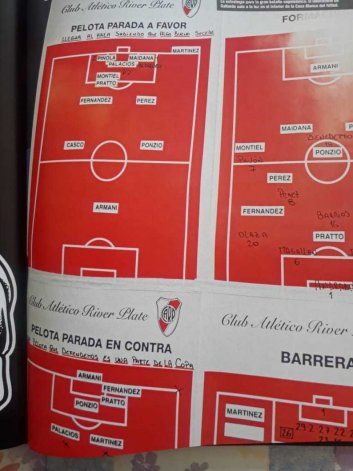 El dibujo táctico y las frases inéditas de Gallardo a modo de arenga.