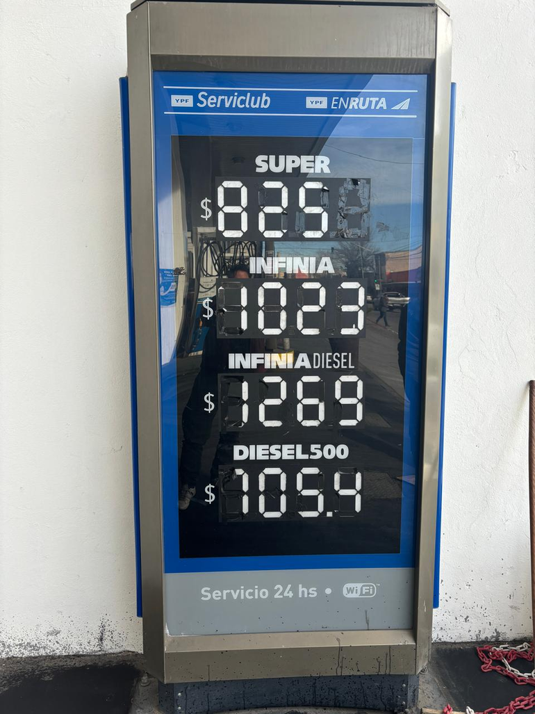 La Tasa Vial se plica en varias localidades. Estos son los precios de las YPF en la ciudad de Neuquén.