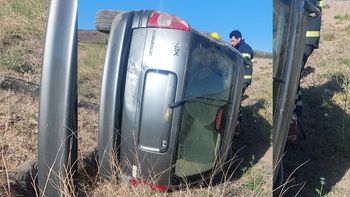 un hombre sufrio un fuerte vuelco en la ruta 237 y fue hospitalizado un hombre sufrio un fuerte vuelco en la ruta 237 y fue hospitalizado