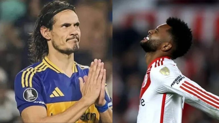 Un histórico de River criticó a Miguel Borja y defendió a Cavani: Es un frío