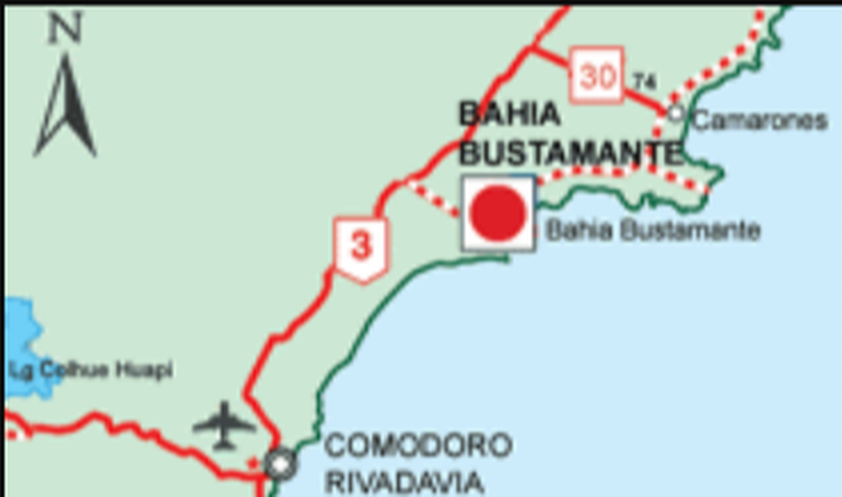 Bahía Bustamante, en Chubut. Bahía Bustamante, en Chubut.