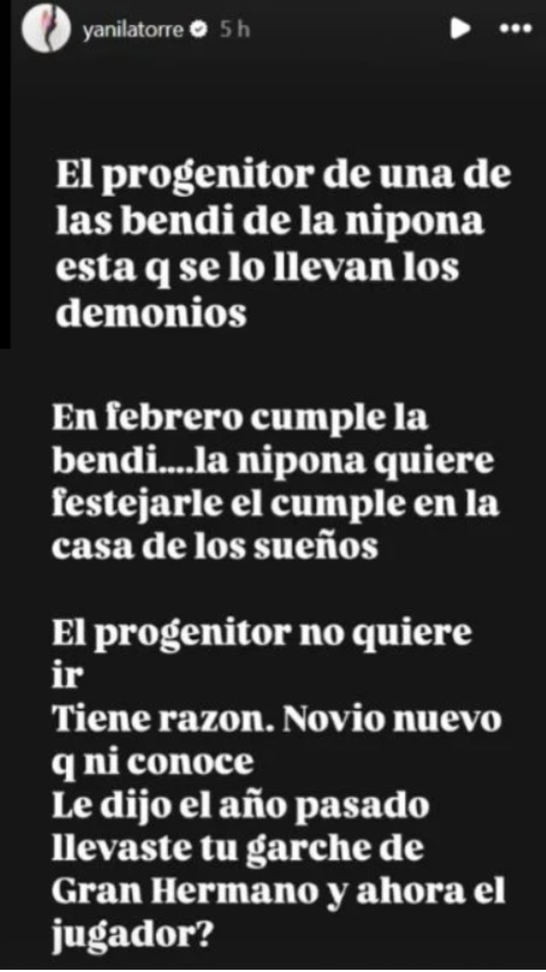 Crecen los problemas entre Benjamín Vicuña y la China Suarez. Historias de Yanina Latorre en Instagram Crecen los problemas entre Benjamín Vicuña y la China Suarez. Historias de Yanina Latorre en Instagram