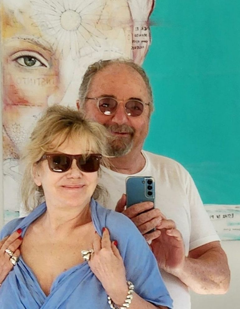 Solita Silveyra y su novio Solita Silveyra y su novio