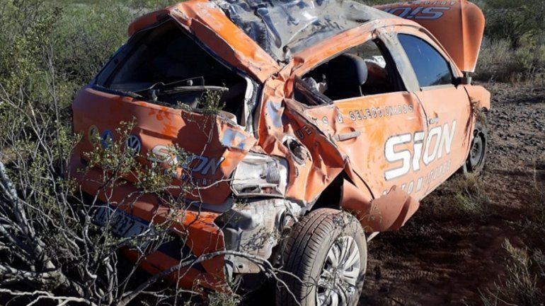 Violento vuelco cuando volvían del lago Mari Menuco