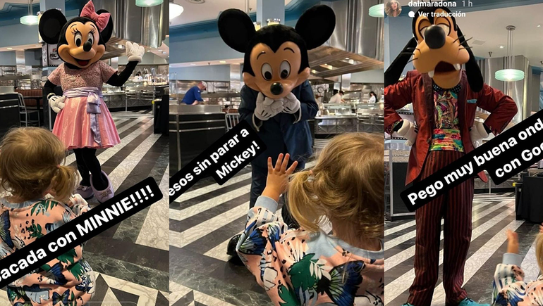 Sueño cumplido: Dalma llevó a su hija a conocer a Mickey