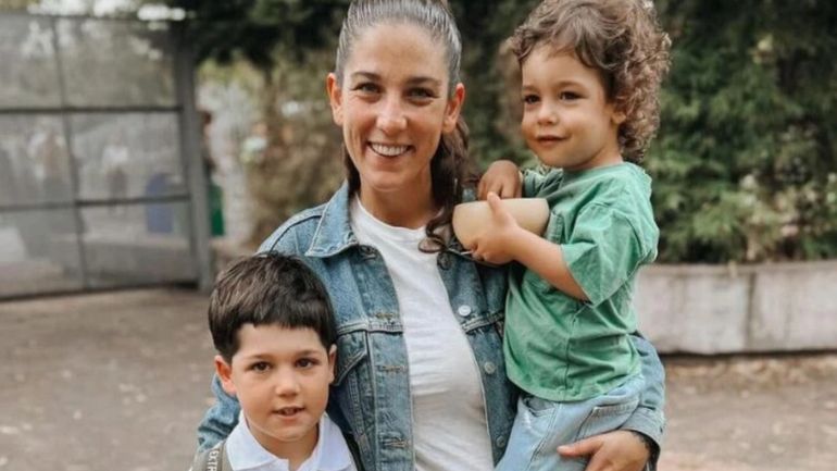 Juana Repetto y sus hijos Juana Repetto y sus hijos