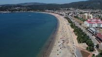 Playa de Dichato en Concepción, Chile. 