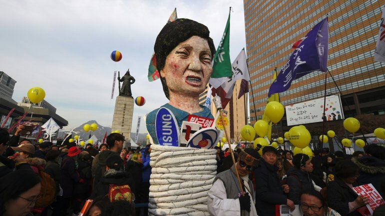 Otra fuerte manifestación contra la presidenta coreana.