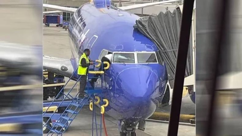 Así ingresó al avión un piloto luego de que se cierre la puerta