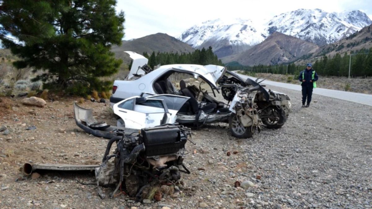 Violento choque en Esquel, Chubut.