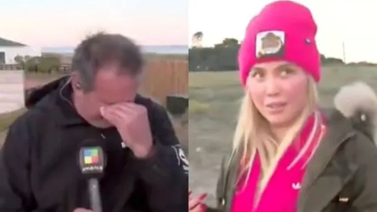 Insólito episodio en vivo: Wanda Nara asistió a un cronista descompensado en su casa de Punta del Este