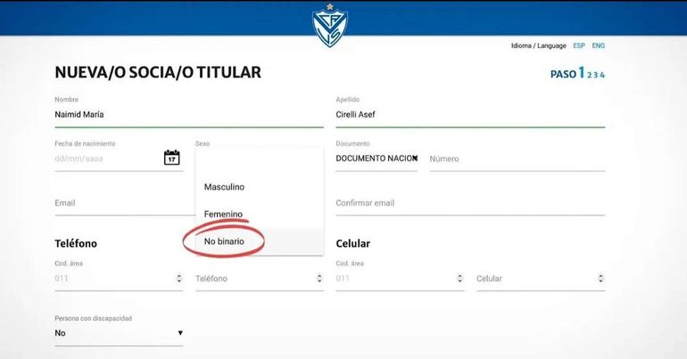 Vélez, el primer club argentino en entregar un carnet de socio no binario