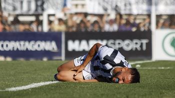 Leandro Wagner al momento de la lesión el domingo en La Visera. Leandro Wagner al momento de la lesión el domingo en La Visera.