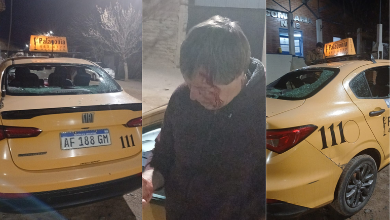 Un taxista fue golpeado y destrozaron su auto en el oeste neuquino