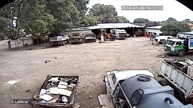 Una de las nuevas cámaras de seguridad en la Dirección de Servicios Urbanas.