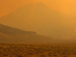 La visibilidad es casi nula en los campos de Chubut a la hora de arrear los animales a tierras mas bajas La visibilidad es casi nula en los campos de Chubut a la hora de arrear los animales a tierras mas bajas