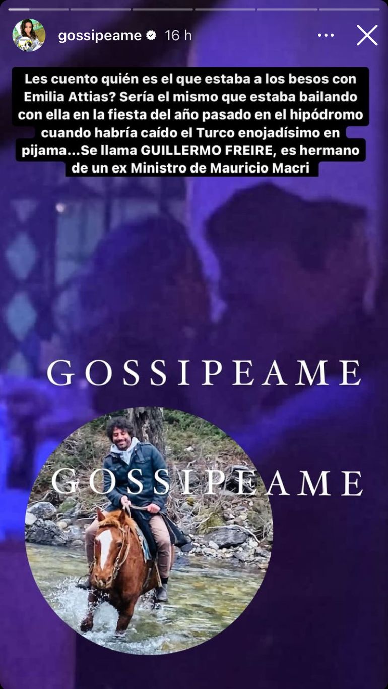 Quién es el hombre que estuvo a los besos con Emilia Attias. Quién es el hombre que estuvo a los besos con Emilia Attias.