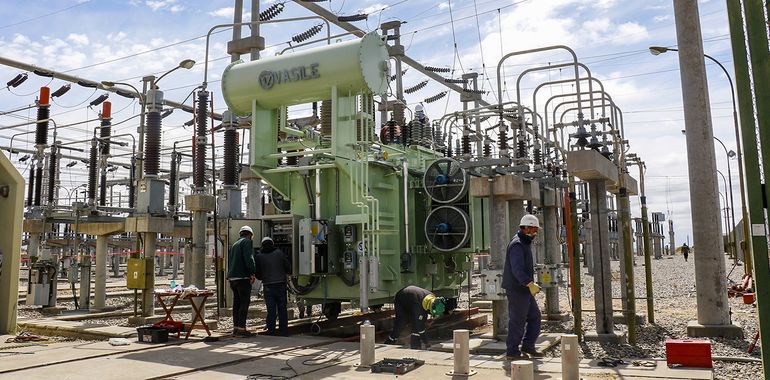 Estación transformadora del EPEN en Arroyito. Estación transformadora del EPEN en Arroyito.