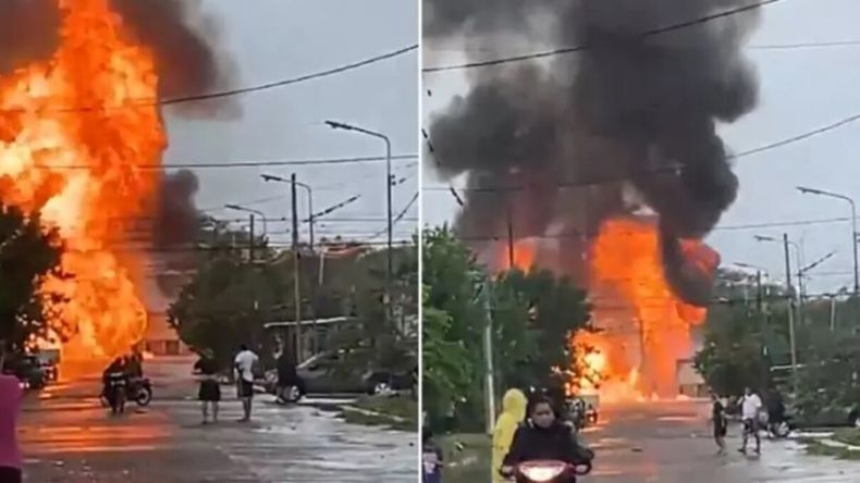 La policía indicó que las volaron las garrafas por el aire hasta cinco cuadras del lugar. | LM Neuquen La policía indicó que las volaron las garrafas por el aire hasta cinco cuadras del lugar.