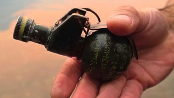 La granadas encontradas son de Fabricaciones Militares. La granadas encontradas son de Fabricaciones Militares.