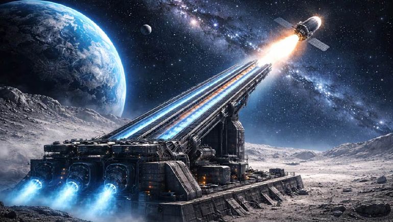 Elon Musk quiere intalar una catapulta en la Luna para lanzar cargas útiles. Elon Musk quiere intalar una catapulta en la Luna para lanzar cargas útiles.