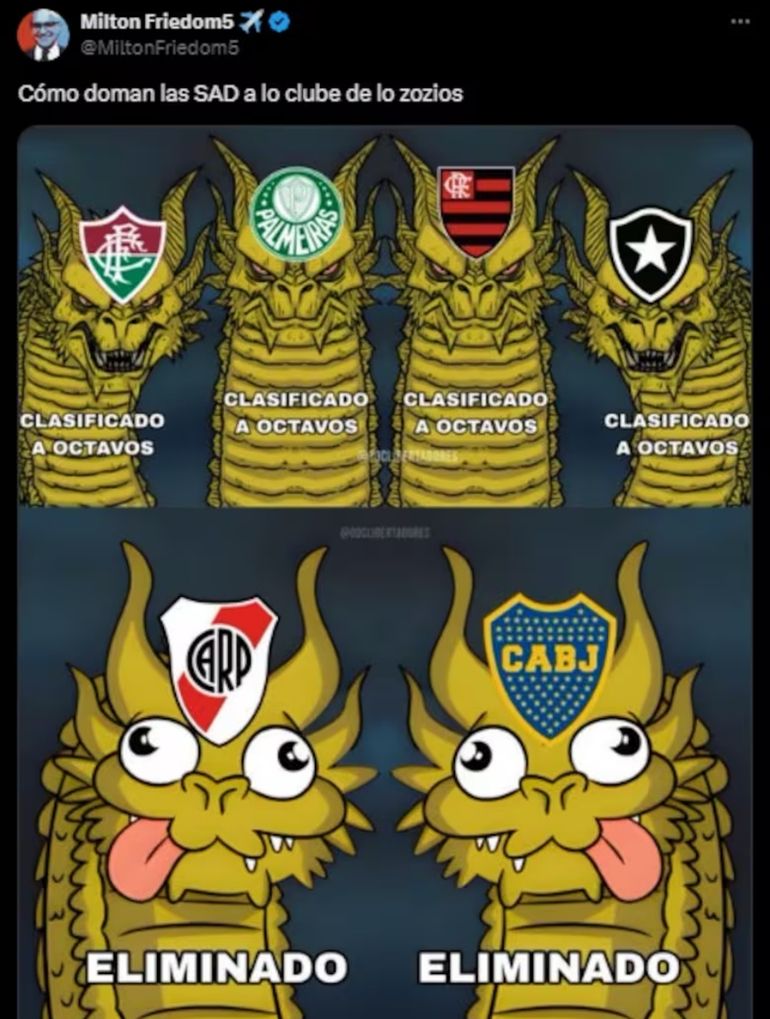 La burla de Javier Milei a Boca y River La burla de Javier Milei a Boca y River