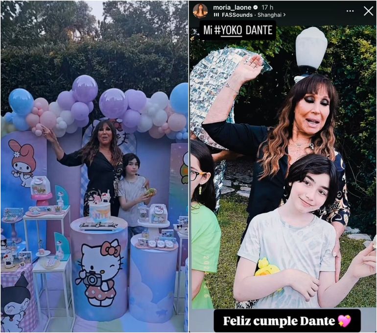 Así fue el festejo de cumpleaños del nieto de Moria Casán Así fue el festejo de cumpleaños del nieto de Moria Casán