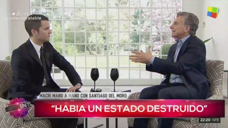 Macri, mano a mano con Del Moro: Cristina tiene un problema psicológico