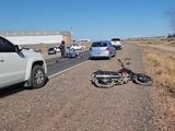 Violento choque en Autovía Norte dejó un motociclista herido