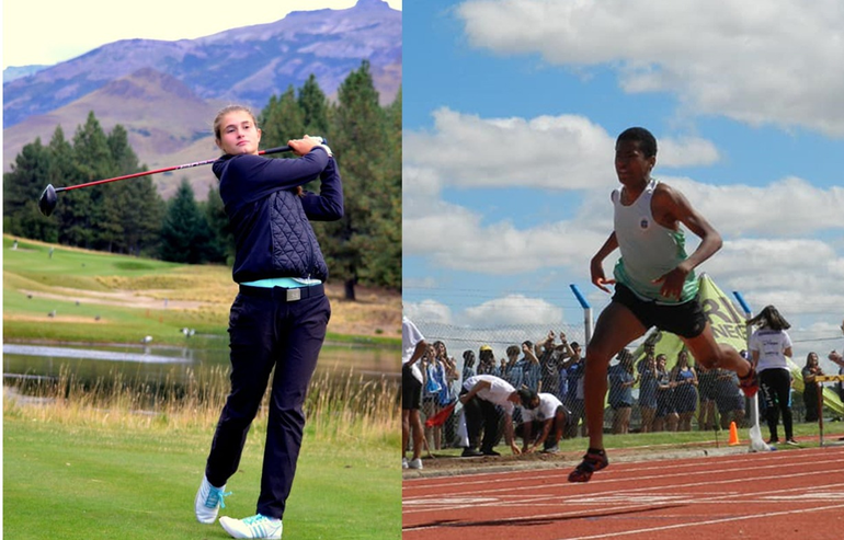 El Usain Bolt neuquino y la Niña Maravilla del golf