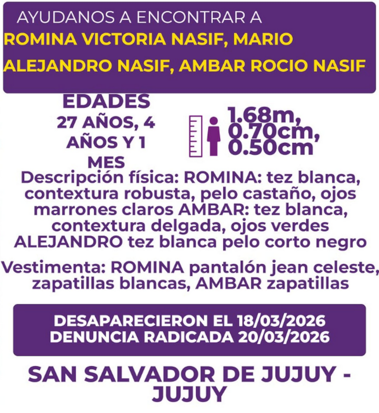 La búsqueda de la mujer y sus dos hijos sigue activa mientras las autoridades piden información urgente a la comunidad.