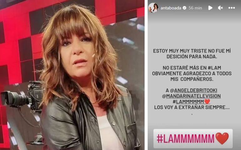 Andrea Taboada comunicó su tristeza por el despido. Andrea Taboada comunicó su tristeza por el despido.