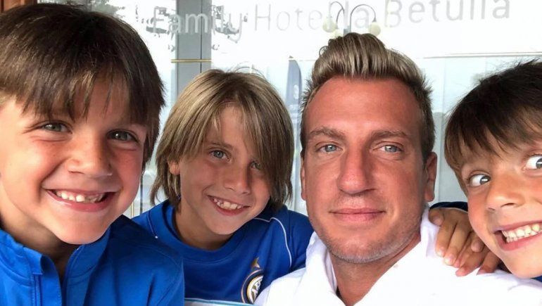 Maxi López se reencontró con sus hijos