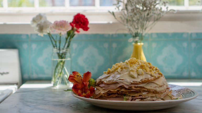 Torre de panqueques, un clásico de las fiestas.