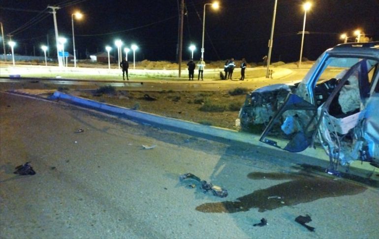 Así quedó la camioneta Jeep Sport del automovilista fallecido. Así quedó la camioneta Jeep Sport del automovilista fallecido.