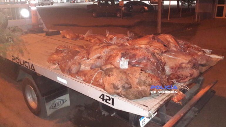 Decomisaron casi dos mil kilos de carne ilegal en Plaza Huincul