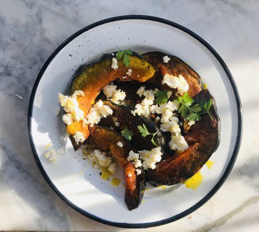 Receta: Zapallo japonés con miel y queso Azul