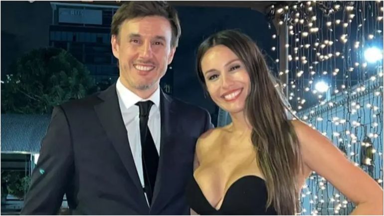 García Moritan junto a su esposa Pampita