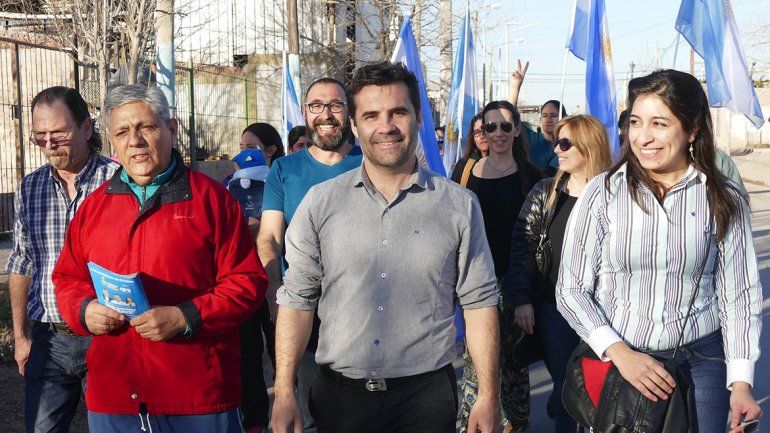 Martínez ayer hizo una recorrida por el barrio Almafuerte.&nbsp;