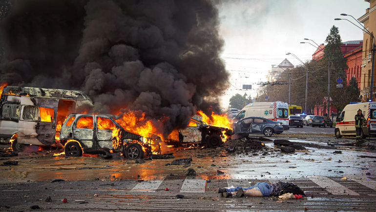 Rusia atacó fuerte a Kiev y a otras zonas cercanas