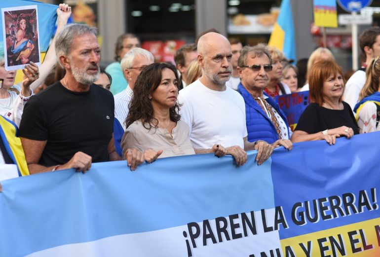 Rodríguez Larreta participó de la marcha Estamos con Ucrania 