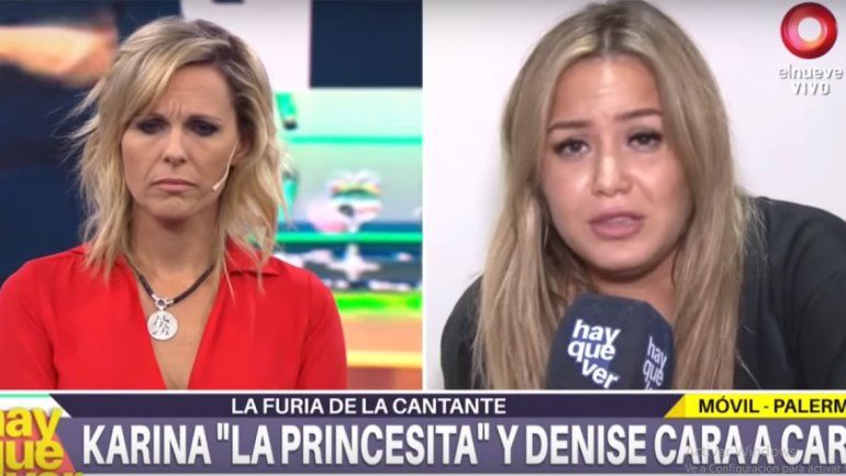 El cruce entre Karina y Denise Dumas por la foto del Bailando: Sos una desubicada