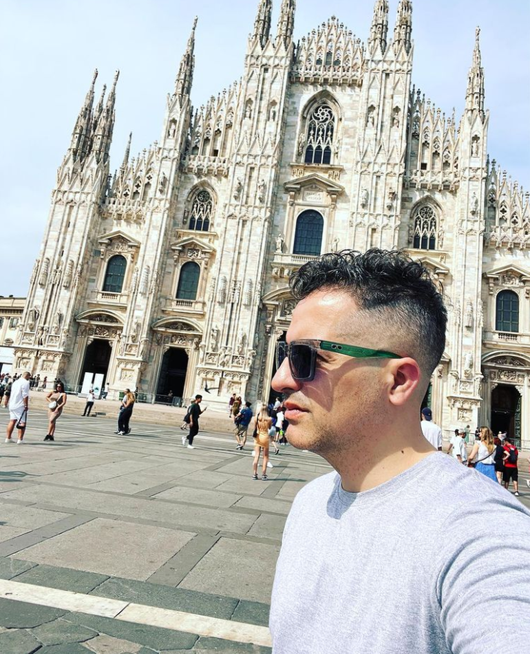 Uno de los primeros lugares que visitaron fue la Catedral de Milán.